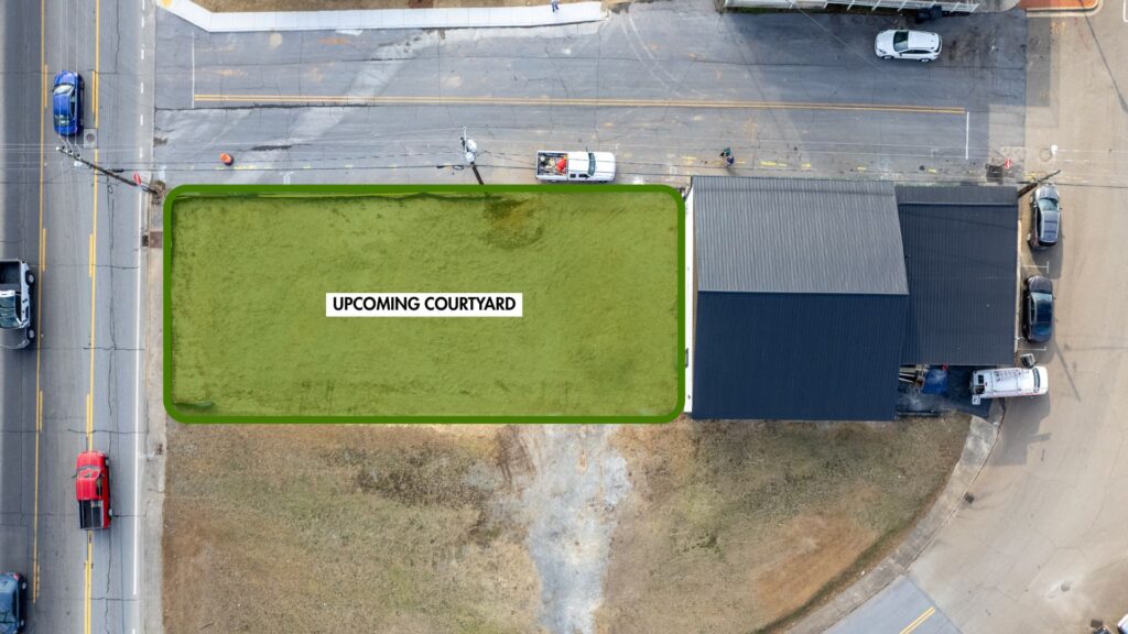 Upcoming courtyard area for Hensley Plaza