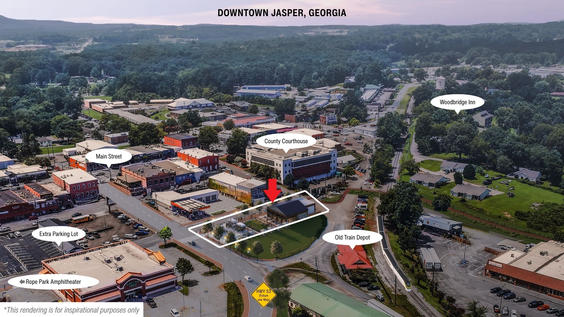 Map of Downtown Jasper Georgia