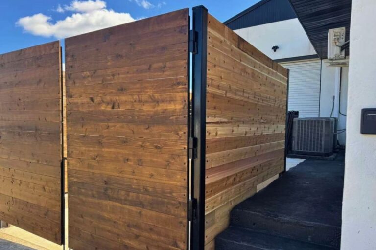 Dedicated service area with screened waste access
